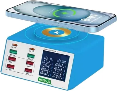 Productafbeelding van Laadstation met USB - Snellader Hub - Apparaten Opladen - Meerdere Poorten - 87W Max - Zwart