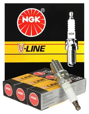 Image de 3 bougies d'allumage BKR5E-11 NGK, référence 6953
