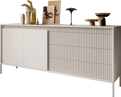 Produktbild von YASUMI 187 2D3S zweitürige Kommode mit Schubladen – Beige