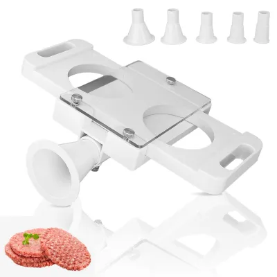 Hamburgerpresse mit 5 Adapterrohren, 150 g, ABS, schwarz