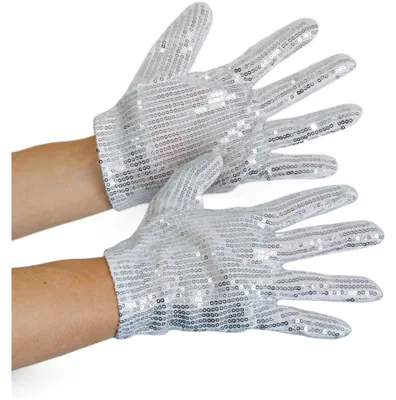 Produktbild von Kinder Handschuhe Pailletten Silber