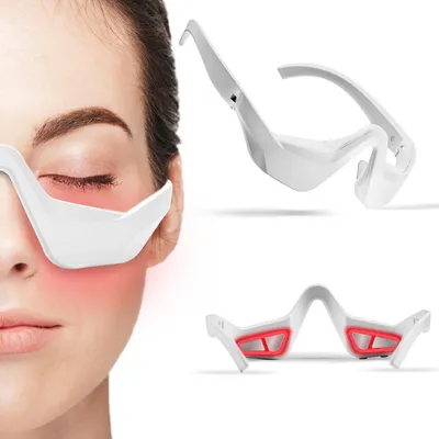 Produktbild von Augenmassagegerät Rotlicht Augenmaske Anti Falten 3 Vibrationsstufen