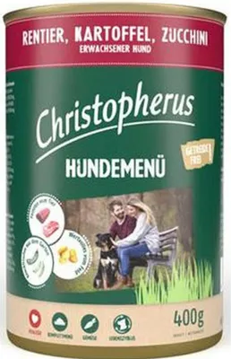 Zdjęcie produktu dla Christopherus 317214, Dorosły, Cukinia, Jeleń, Ziemniak, 400 g, Bez soi