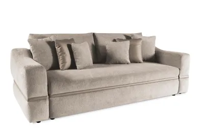 Produktbild von Estrella Schlafsofa 256 x 120 x 100 cm – BEIGE– Ausziehbares Sofa mit Schlaffunktion und Bettkasten