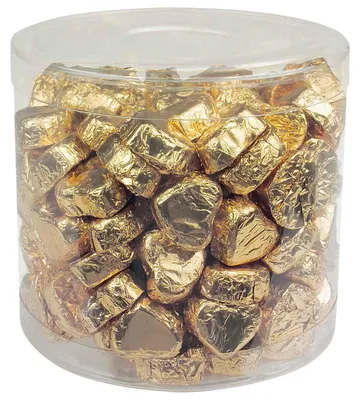 Produktbild von Günthart Kleine Pralinenherzen mit Nougatcreme-Füllung Gold 150er