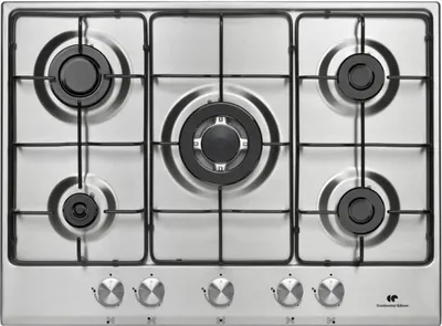 Obrázek produktu pro Vestavná varná deska CONTINENTAL EDISON EDISON CECTG5VIX, plynová, 5 hořáků, WOK hořák, nerezová ocel
