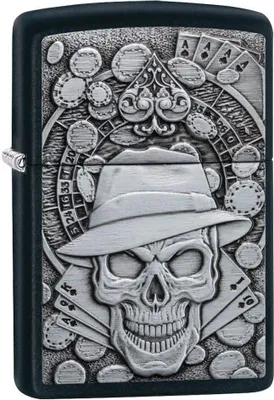 Zdjęcie produktu dla Zapalniczka Zippo 49183 Gambling Black Metal