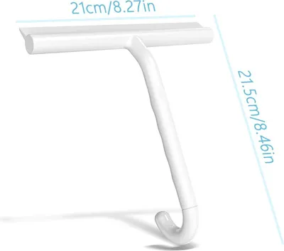 Image de INF Raclette silicone 145° poignée antidérapante 21,5x21x2,83 cm douche Blanc