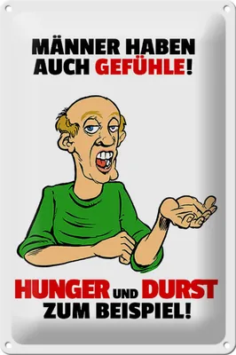 Produktbild von Blechschild Spruch 20x30cm Männer haben auch Gefühle