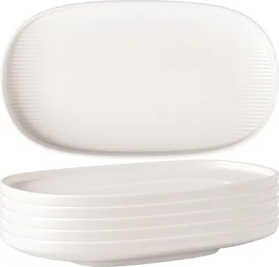 Produktbild von Villeroy & Boch 1042933570, Servierteller, Oval, Porzellan, Weiß, Afina, 132 mm
