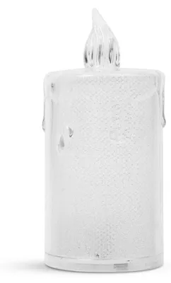 Image de GLOBIZ : Décoration LED - bougie - 7,5 x 3,6 cm - lumière blanche chaude - plastique