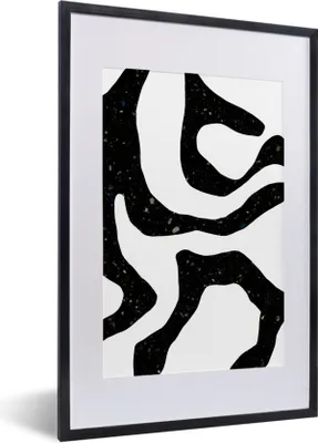 Produktbild von MuchoWow® Gerahmtes Poster Abstrakt - Minimalismus - Design 40x60 cm - Poster mit Schwarzem Bilderrahmen Wandposter Rahmen Foto Bilder - Poster in Rahmen