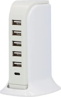 Immagine prodotto di UNITEC Ladestation USB, 6 porte, A/C, Universale, IP20, bianco