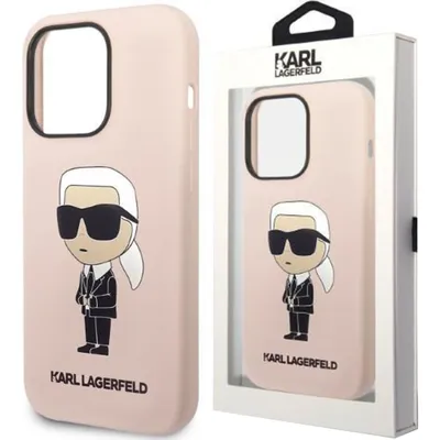 Produktbild von Karl Lagerfeld KLHMP14XSNIKBCP iPhone 14 Pro Max 6,7" hardcase pink Silicone Ikonik Magsafe Schutzhülle