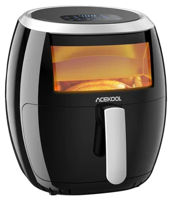 Obrázok produktu pre Fritéza na horúci vzduch, digitálny LED dotykový displej, 8 programov varenia, čierna, EÚ