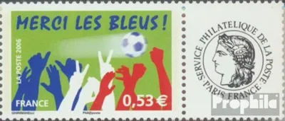 Produktbild von Briefmarken Frankreich 2006 Mi 4132Zf mit Zierfeld (kompl.Ausg.) postfrisch Fußball-WM Deutschland06