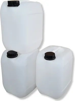 Produktbild von 3 Stück 10 Liter L Kanister, Wasserkanister Farbe natur lebensmittelecht DIN51 (3x10knn51)