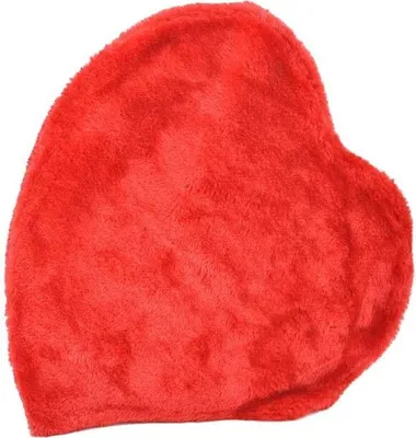 Immagine prodotto di Bottiglia dell'acqua calda a forma di cuore con copertura in peluche rosso