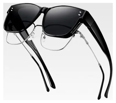 Produktbild von Polarisierte Überbrille für Brillenträger, Sonnenbrille für Damen und Herren, UV400 Sonnenschutz, Überzieh Sonnenbrille für Fahren, Angeln und Outdoor-Aktivitäten