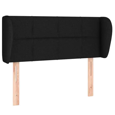 Produktbild von vidaXL Kopfteil mit Ohren Schwarz 103x23x78/88 cm Stoff