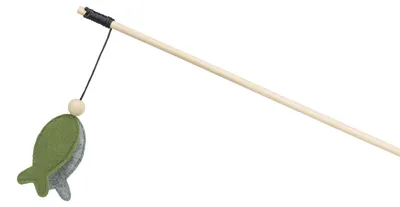 Produktbild von TRIXIE Katzenspielzeug Spielangel Fisch aus Filz, mit Knistereffekt – 48 cm