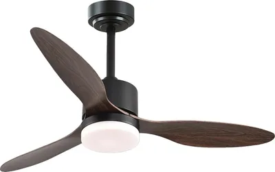 Produktbild von Deckenventilator, Fernbedienung, Intelligente Dimmung, Dunkle Holzmaserung Farbe-a, 52 Zoll-b