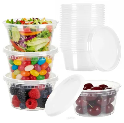 24er Set Frischhaltedosen mit Deckel, 350 ml, BPA-frei, stapelbar