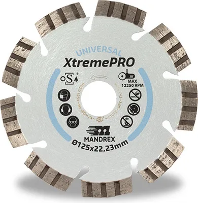 Produktbild von MandreX Diamanttrennscheibe Universal XtremePRO Ø 125 mm Bohrung 22,23 mm