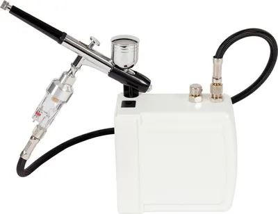 Obrázek produktu pro Airbrush sada, nastavitelný tlak, odolné provedení, bílá, EU-a