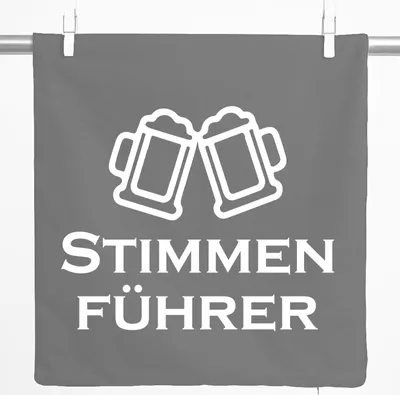 Produktbild von Huuraa Kissenbezug Stimmenführer Spielmanszug 40x40cm Steel Grey Baumwolle Dekokissenbezug Geschenkidee
