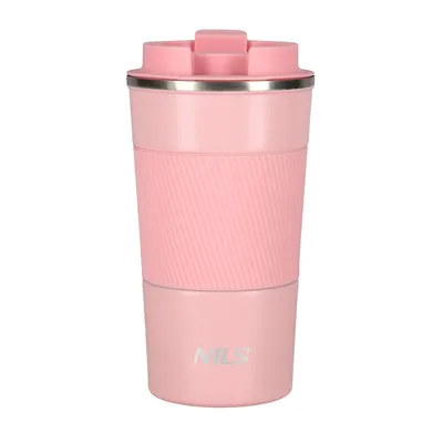 Produktbild von Nils NCC09 Thermobecher 510 ml Edelstahl doppelwandig 12h heiß 24h kalt rutschfester Griff