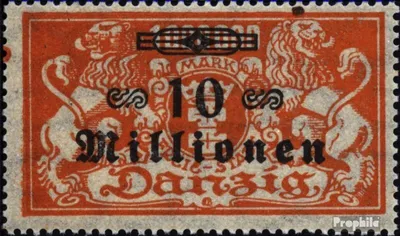 Produktbild von Briefmarken Danzig 1923 Mi 168 mit Falz Aushilfsausgabe