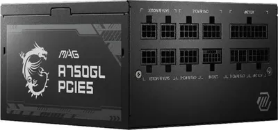 Image de Alimentation PC MSI MAG A750GL PCIE5, 750W, 80+ Gold, Modulaire, Ventilateur 120mm