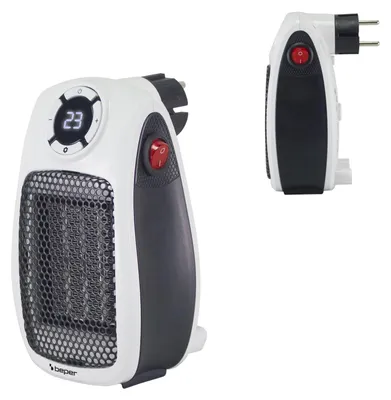 Immagine prodotto di Termoventilatore in Vetroceramica BEPER Mini P203TER350, 500 W/1000 W, display a LED, timer 24 ore, spegnimento automatico per la massima sicurezza