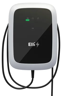 Image de Borne de recharge murale - 11 kW - Câble Type 2 de 7,5 mètres - Noire - Pour voitures électriques et hybrides