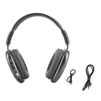 Zdjęcie produktu dla Słuchawki Bluetooth – bezprzewodowy zestaw słuchawkowy stereo z regulowanym pałąkiem, czarny