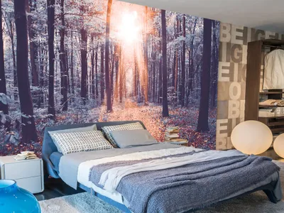 Produktbild von Vlies Fototapete 400x280 cm Tapeten Wandtapete XXL Wald Natur Landschaft c-B-0076-a-c