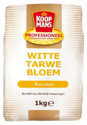 Produktbild von Koopmans Tarwebloem Weiß 1000g – Hochwertiges Weizenmehl für Brot & Kuchen