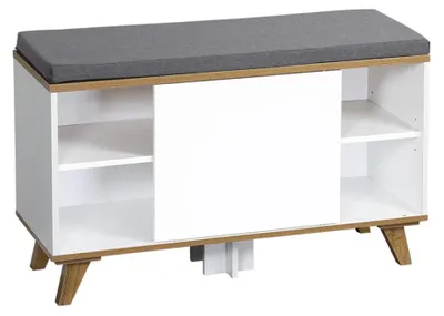 Immagine prodotto di KESPER 1594213 Scarpiera con cuscino, bianco, 77 x 30 x 48 cm