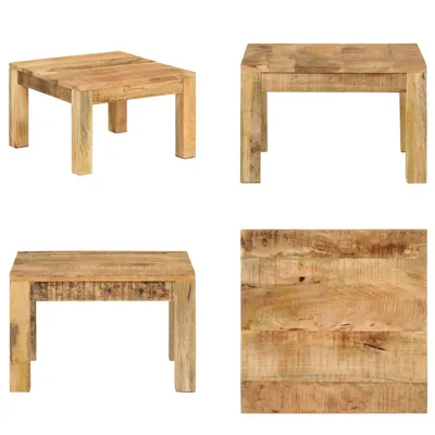 Productafbeelding van vidaXL Salontafel 55x55x35 cm, massief mangohout - Salontafel - Salontafels - Bijzetter - Tafel voor de bank