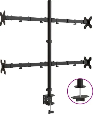 Obrázek produktu pro vidaXL Držák monitoru černá ocel VESA 75/100 mm