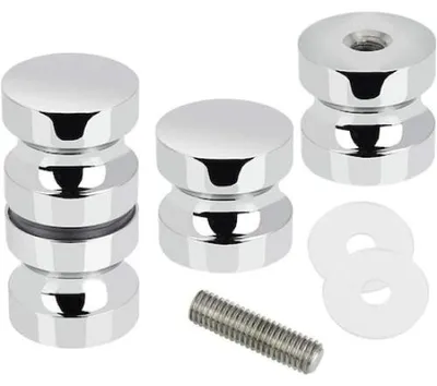 Obrázek produktu pro 2x nerezová posuvná klika do sprchy, skleněná klika se 4 úchyty, stříbrná, pro koupelnu/kuchyň, sklo 4-12 mm