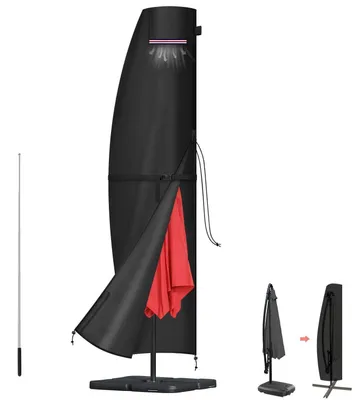 Obrázok produktu pre Poťah na záhradný parasol, 220 cm, vodotesný, s vetraním, vyrobený z tkaniny Oxford 420D