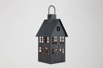 Produktbild von Solarhaus ca. 10,5×10,5×20,5 cm mit 15 LEDs – dekoratives Solar-Lichthaus für Garten, Terrasse und Balkon, stimmungsvolle Außenbeleuchtung