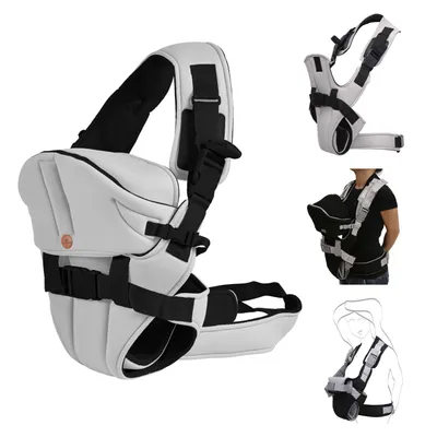Produktbild von Babytrage Carry go 2 in 1 Bauch- und Hüfttrage von 3 Monaten bis 1 Jahr hellgrau