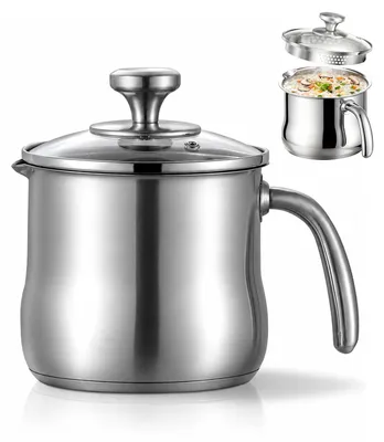 Melkkanne 2L, 304 Edelstahl, Induktion, mit Deckel & Pfeife