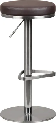 Produktbild von Wohnling Barhocker Durable M7 Edelstahl gebürstet Braun; WL1.612
