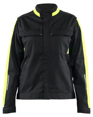 Produktbild von Blakläder Damen Industrie Jacke Stretch 4443, Farbe:Schwarz/High Vis Gelb, Größe:XXXL
