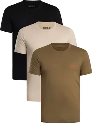 Produktbild von Hugo Baumwolle Jersey Crew Shirt Herren (3er Pack)