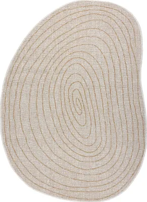 Produktbild von ORGANIC 2743 Sisalteppich Baumringstumpf Ecru / natürliche – moderne unregelmäßige Form beige 240x330 cm